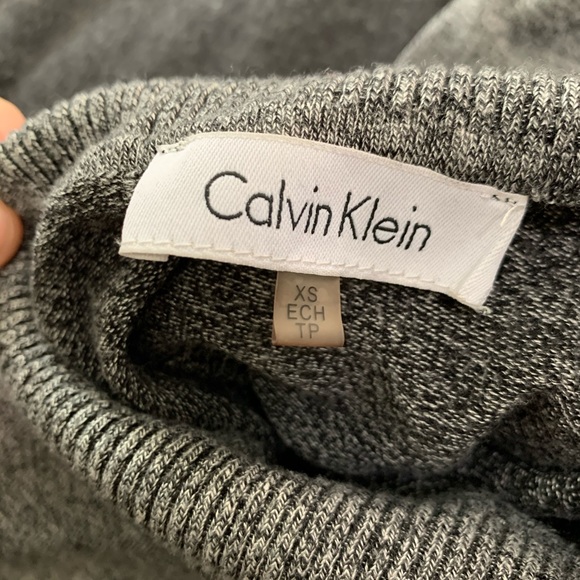 CALVIN KLEIN Long Sleeve Gray Turtleneck Sweater - Picture 7 of 7